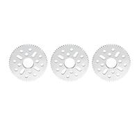 Set 3 Pezzi Ingranaggio Cilindrico con 4 Fori 12 Fori Tondi Modulo 0.8 14mm Foro Centrale 4mm Spessore Dente Diritto per Motore Resistente Alta Precisione Componenti Meccanici Industriali