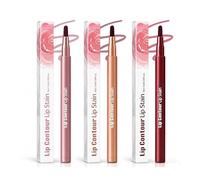Set 3 Pezzi Lip Liner Peel Off,Peel Off Lip Liner Stain, Plump,Macchia Labbra a Lunga Durata,Tinta Labbra Waterproof a Lunga Durata, Senza Transfer,Alta Pigmentazione,Naturale duraturo,Finitura Opaca