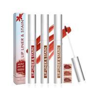 Set 3 Pezzi Lip Liner Peel Off,Tinta Labbra Waterproof a Lunga Tenuta,Reddish Brown,Coffee,Cocoa,Alta Pigmentazione,Senza Transfer,Finitura Opaca