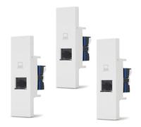 Set 3 pezzi - Presa di rete RJ45 Cat 5e - Bianco - Linea ZEN