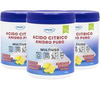 Set 3 Pezzi Smapiu' Acido Citrico Anidro Puro Detergente Multiuso 1,5kg (3x500g)