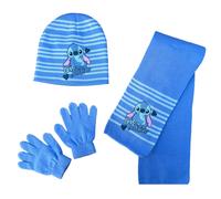 SET 3 PEZZI STITCH DISNEY CAPPELLO SCIARPA GUANTI TAGLIA UNICA BAMBINI - D08251