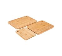 Set 3 Pezzi Tagliere da Cucina in Bamboo 20 x 15 + 28 x 21 + 33 x 24 cm