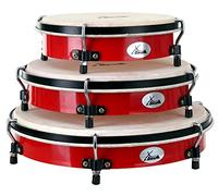 Set 3 Pezzi Tamburo a Mano XDrum Tamburo a Cornice - Set Percussioni con Pelli Naturali da 8" (24cm), 10" (29cm) e 12" (34cm) di Diametro - Tamburello senza Sonagli Inclusa Borsa