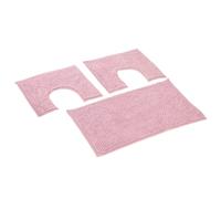 Set 3 Pezzi Tappeto Bagno in Spugna Antiscivolo - Protezione Sanitari, Lavandino
