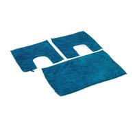 Set 3 Pezzi Tappeto Bagno in Spugna Antiscivolo - Protezione Sanitari, Lavandino