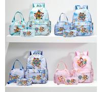 Set 3 pezzi zaino Paw Patrol, stile alla moda, in nylon durevole con cinghie regolabili, leggero, con stampa Paw Patrol Skye, chiusura con zip, fodera in poliestere, include borsa per il trasporto e b