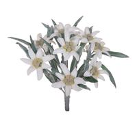 Set 3 Piante Artificiali Stelle Alpina Composta da 9 Fiori H 25 cm