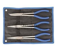 SET 3 PINZE A BECCHI LUNGHI BECCO CURVO 45° 90° DRITTA VALVOLE MECCANICI CONDOR