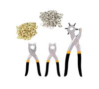 Set 3 Pinze Fustellatrice/Occhiellatrice/Perforatrice per Cuoio Buchi Cinture Pe