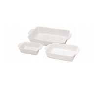 Set 3 Pirofile in Ceramica Bianche cm.20-30-37