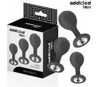 ADDICTED TOYS - SET DI 3 TAPPI ANALI CON GIOIELLO