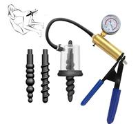 Set 3 plug anali in silicone con ventosa - Analdildo per uomini e donne, dilatatore anale, massaggiatore prostatico ed effetto pompa intima per stimolazione punto G e clitoride (Blu)