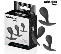 Set 3 Plug Anali Pear Shaped Silicone Dilatatore SexToy Unisex Uomo Donna