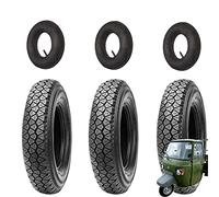 SET 3 PNEUMATICI 4.50-10C + CAMERE COPERTONI DEESTONE GOMME 76L 8PR PER APE PIAGGIO MP501 - MP601 - OMOLOGATO E4