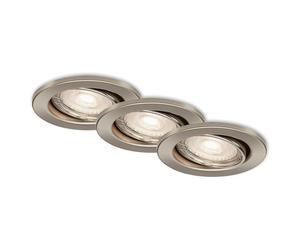 Set 3 Portafaretti Da Incasso D.8,6cm Gu10 3,5w BRILONER 7149032 [EEK: A]