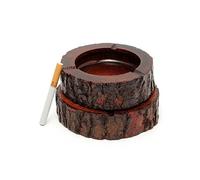 SET 3 POSACENERE CORTECCIA LEGNO 10CM CON VENATURE LEGNO TRONCO ORIENTALE ARREDO