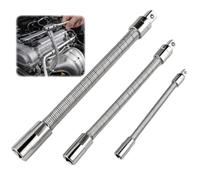 Set 3 Prolunga Flessibile per Avvitatore, 1/2", 1/4", 3/8" Barre Metalliche