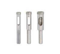 Set 3 Punte trapano diamantate per foratura piastrelle e laterizi 8 10 12 mm