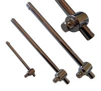 SET 3 PZ ASTA BARRA A T PER BUSSOLE TORX INNESTO 1/2" 3/8" 1/4" CROMO VANADIUM