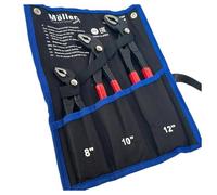 SET 3 PZ PINZE POLIGRIP PINZA A PAPPAGALLO CON PULSANTE REGOLABILE 8" 10" 12"