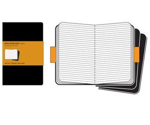 Set 3 quaderni a righe - Extra Large - Copertina nera - AA.VV.