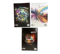 Set 3 Quaderni A4 Me_myevolution Franco Cosimo Panini, Quadretti 5MM, Design Artistico, Nero