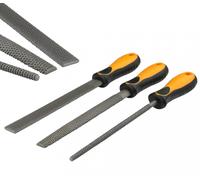 Set 3 Raspe per Limare Legno Cartongesso Lima Tonda Semitonda Piatta 200mm