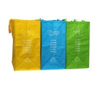 Set 3 sacchi per la raccolta differenziata Eco Friendly 90 l totali multicolore