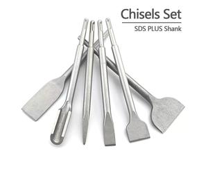 SET 3 SCALPELLI A PUNTA E PIATTO SDS 250mm strumenti per muratura