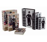 Set 3 scatole libro Charlie Chaplin Cm. 35x8x26