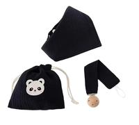 Set 3 Set Guinzaglio Con Bavaglino Per Neonato in Cotone Naturale E Borsa Stoccaggio Riutilizzabile Collezione Per La Cura Del Neonato Accessori Essenziali Per L'alimentazione Del in