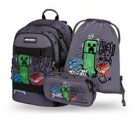 Set 3 Skate Baagl Minecraft TNT: Zaino, Astuccio, Sacchetto