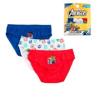 Set 3 Slip Bambino Avengers Mutandine 100% Cotone Intimo Bambini Confortevole con Elastico Hulk Iron Man Captain America Thor Marvel Idea Regalo