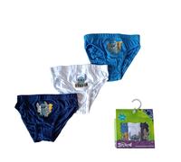 Set 3 Slip Mutandine Disney Stitch Bambino Biancheria Intima In 100% Cotone