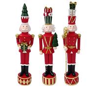 Set 3 Soldatini soldato Schiaccianoce Natalizio H33 decorazioni natalizie casa