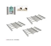 set 3 sottopentola allungabili in acciaio estensibili vassoio supporto pentole