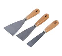 Set 3 Spatole in Acciaio Inox con Manico in Legno 25mm, 45mm, 70mm Spatole per Stucco, Raschietti per Carta da Parati, Intonaco, Finitura Utensili Professionali per Fai-da-Te e Decoratori 2385944