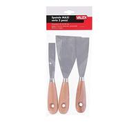 Set 3 Spatole Spatola Per Stucco Maxi Manico Legno Multiuso