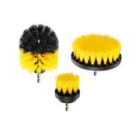 SET 3 SPAZZOLE CON SETOLE RESISTENTI LAVAGGIO PULIZIA AUTO PER TRAPANO E AVVITAT