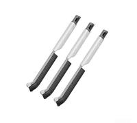 Set 3 Spazzole Strette Acciaio 304 per Bagno Cucina | Testina arrotondata per sicura, design anti-graffio, perfetta per angoli delicati, non danneggia le superfici, uso versatile