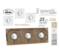 SET 3 SPECCHI ALBERO DELLA VITA PARETE MURO SPECCHIO LIBERA INSTALLAZIONE 25 cm