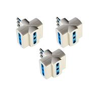 Set 3 spina tripla spina piccola 10A prese bivalenti 10 / 16A bianca 1500W marchio CE