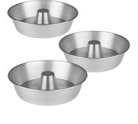 Set 3 Stampi Forno Alluminio 99,5% Ø20-22-24cm Ciambella Torte Casatiello