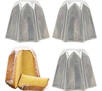 Set 3 Stampo Pandoro 500 gr Forma in Alluminio per Dolci di Natale