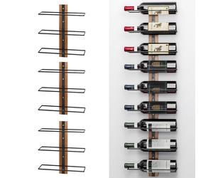 Set 3 Stand Portabottiglie da Muro Scaffale per Bottiglie Cantinetta Bar da Vino