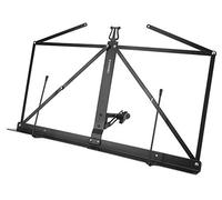 Set 3 Supporti Pieghevoli McGrey Per Spartiti Da Tavolo (molto compatti, inclinazione regolabile senza gradini, con fermaspartiti, struttura in metallo, custodia inclusa) Nero