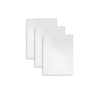 Set 3 Tappeti Bagno In Spugna, Misura cm.50x70, 100% Cotone, Confezione da 3, 650 gr/mq Doppio Ritorto, Bianco, Resistente ai Lavaggi, Ideale per Hotel e B&B