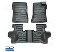 Set 3 Tappetini Auto Pavimento In PVC Rigido Nero Compatibile Con Mahindra Thar
