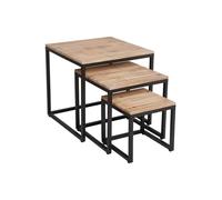 Set 3 Tavoli Bassi Impilabili 30 40 E 50cm